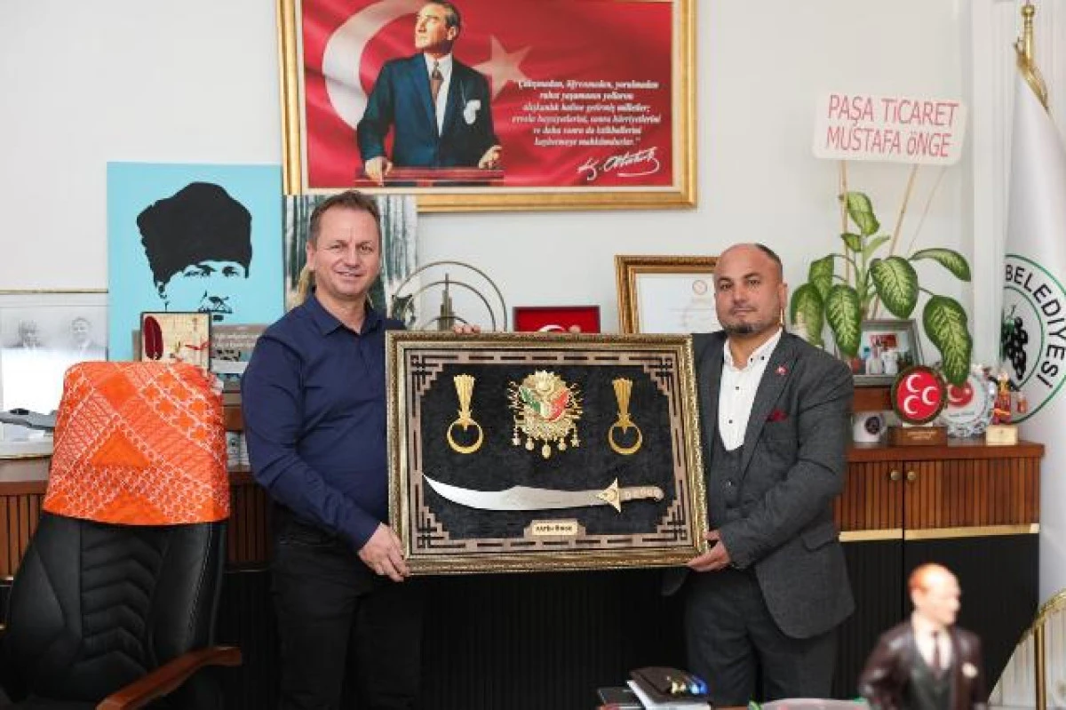 Gülnar Ali Bey Camii İmam Hatibi Hüseyin Sıralı'dan Başkan Önge'ye Teşekkür Tablosu