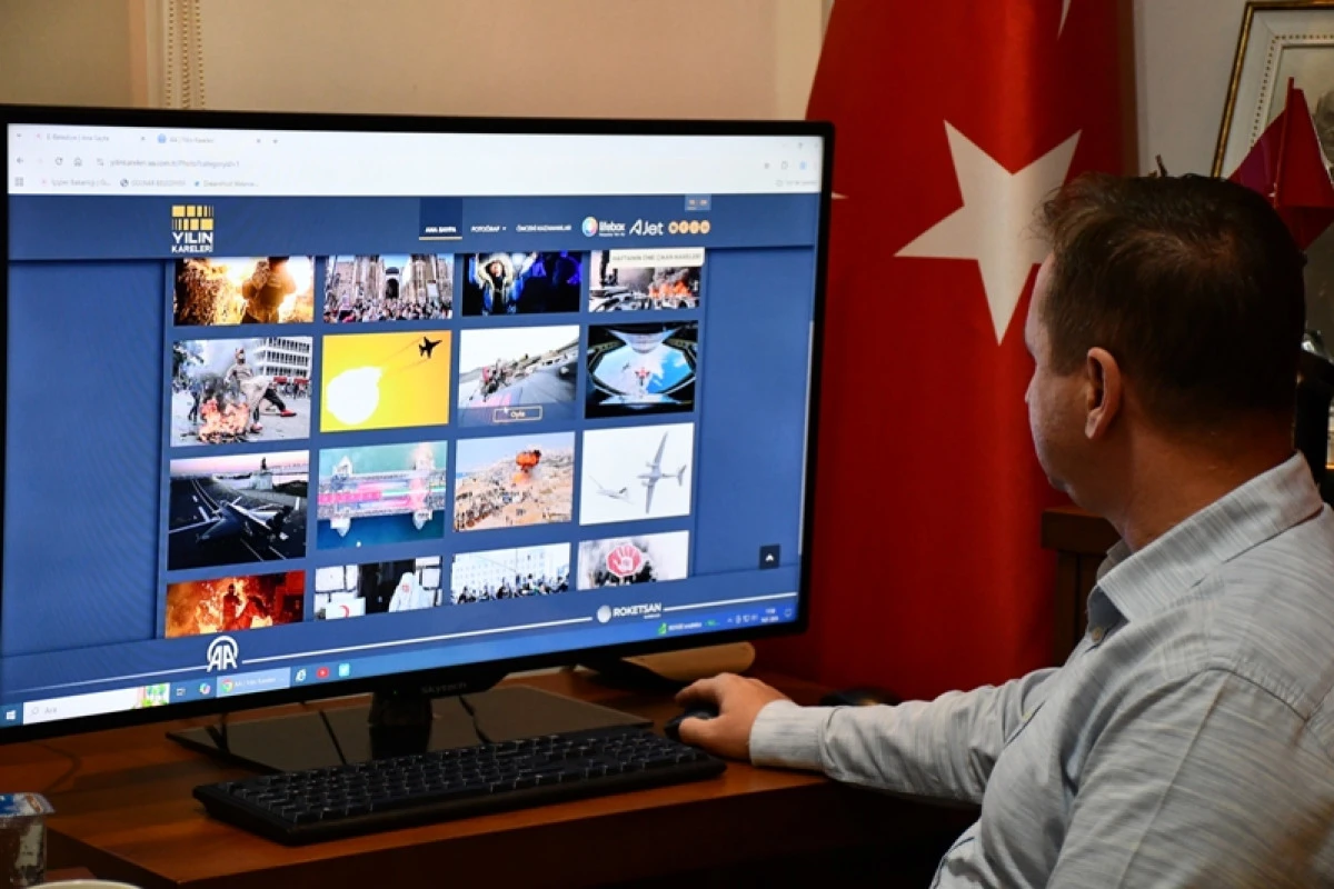 G&uuml;lnar Belediye Başkanı Fatih &Ouml;nge, AA "Yılın Kareleri" Oylamasına Katıldı