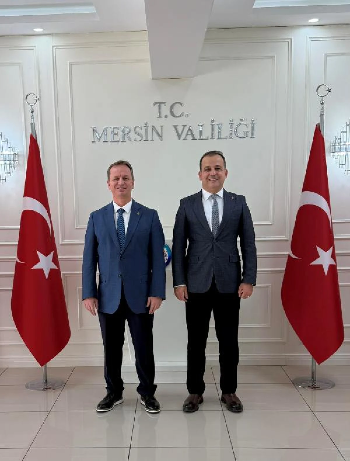 G&uuml;lnar Belediye Başkanı Fatih &Ouml;nge&rsquo;den Mersin Valisi Atilla Toros&rsquo;a Ziyaret