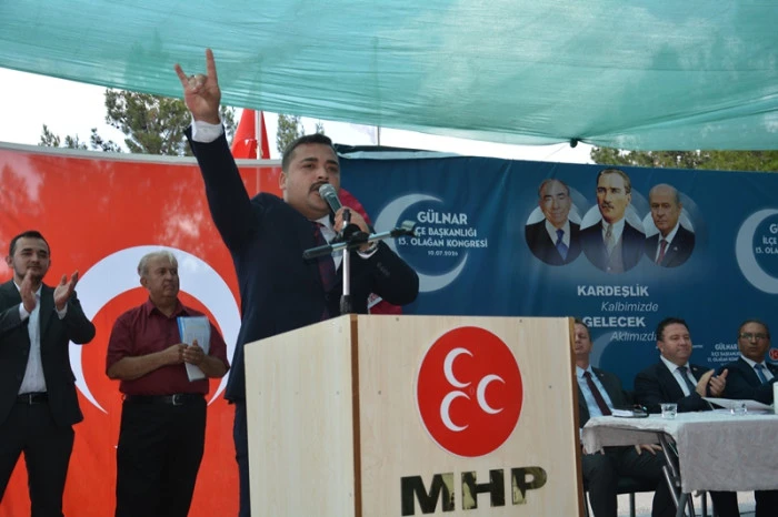 MHP G&uuml;lnar 15. Olağan İl&ccedil;e Kongresi&rsquo;nde Oğuzhan Cerit G&uuml;ven Tazeledi